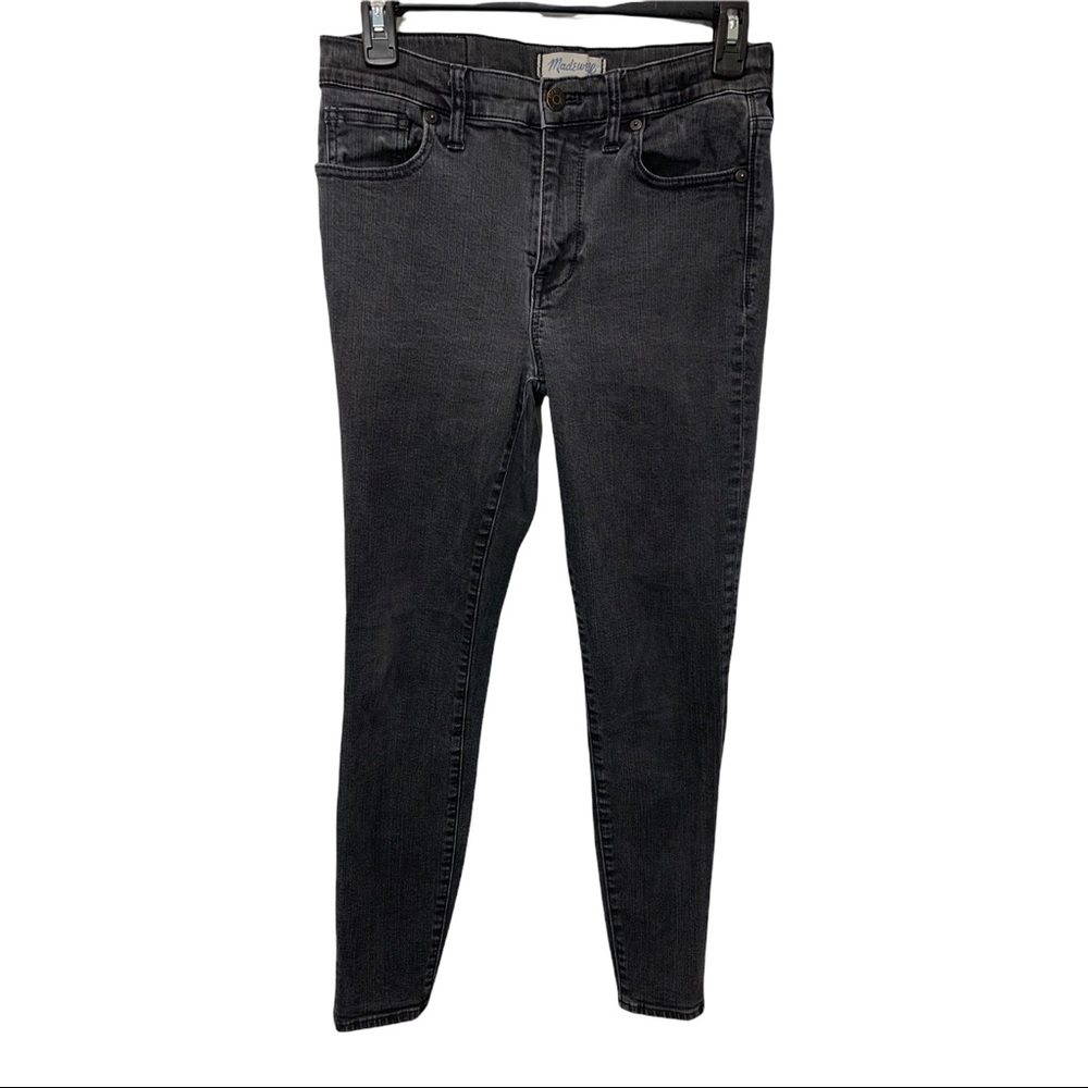 *SOLD* MADEWELL HIGH RISER SKINNY FADED BLACK JEANS ACID WASHED DENIM SIZE 28 - Picture 1 of 16